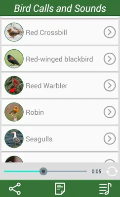 Bird Calls and Sounds android App screenshot 1